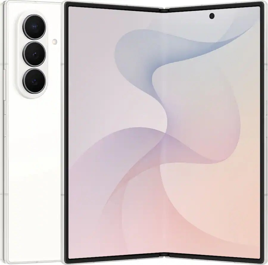 Samsung Galaxy Z Fold8 Ultra in Cream, shown unfolded with rear cameras