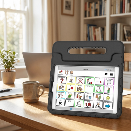 4. Apple 11" Choose App - AAC Speech Tablet (AAC device) for Autism & Nonverbal Communication (Apple 11" iOS tablet) + Case and redeem code for (choose ONE) TalkTablet, Proloquo2go, TouchChat or LAMP