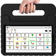 Load image into Gallery viewer, BULK PRICING: 20 (twenty) speech tablets including a 8.7″ Samsung (Android) tablet, TalkTablet PRO AAC/Speech app (Pre-Installed!) and BLACK Carrying Case
