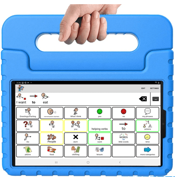 Speech Tablet including 8.7″ Samsung (Android) tablet, TalkTablet PRO AAC/Speech app (Pre-Installed!) and Carrying Case - SALE PRICE!! - Speech Tablets by Gus Communication Devices