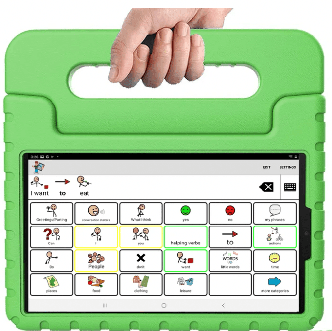 Speech Tablet including 8.7″ Samsung (Android) tablet, TalkTablet PRO AAC/Speech app (Pre-Installed!) and Carrying Case - SALE PRICE!! - Speech Tablets by Gus Communication Devices