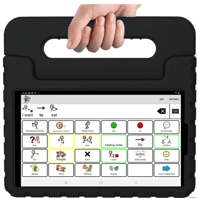 Speech Tablet including 8.7″ Samsung (Android) tablet, TalkTablet PRO AAC/Speech app (Pre-Installed!) and Carrying Case - SALE PRICE!! - Speech Tablets by Gus Communication Devices