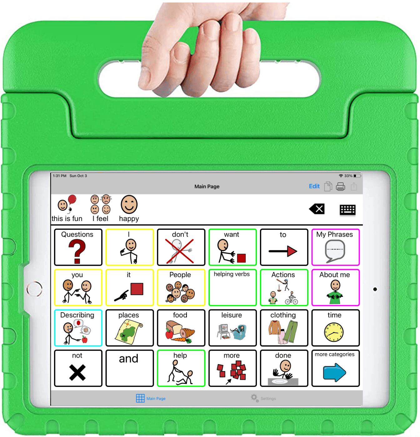 Speech Tablet with a 10.2″ Apple tablet, TalkTablet PRO Speech app, and Carrying Case - SALE PRICE!! - Speech Tablets by Gus Communication Devices